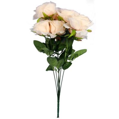 Cream-colored Artificial Peonies, 7 Pieces, Height 36 Cm