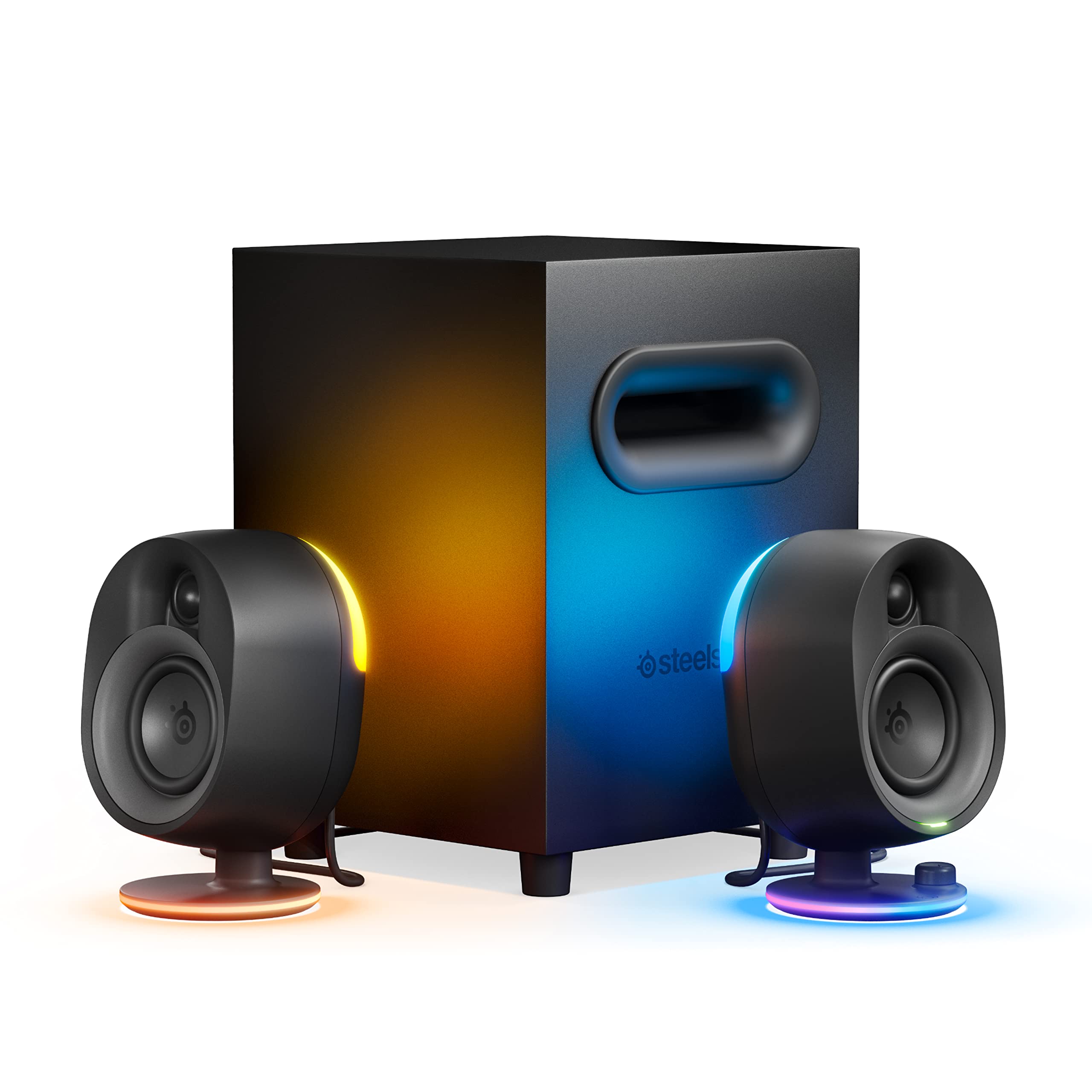 

SteelSeries Steeiseries Игровая акустическая система Arena7 JP PC Speaker Сабвуфер RGB-подсветка Bluetooth Bass Reflex 61545 чёрный