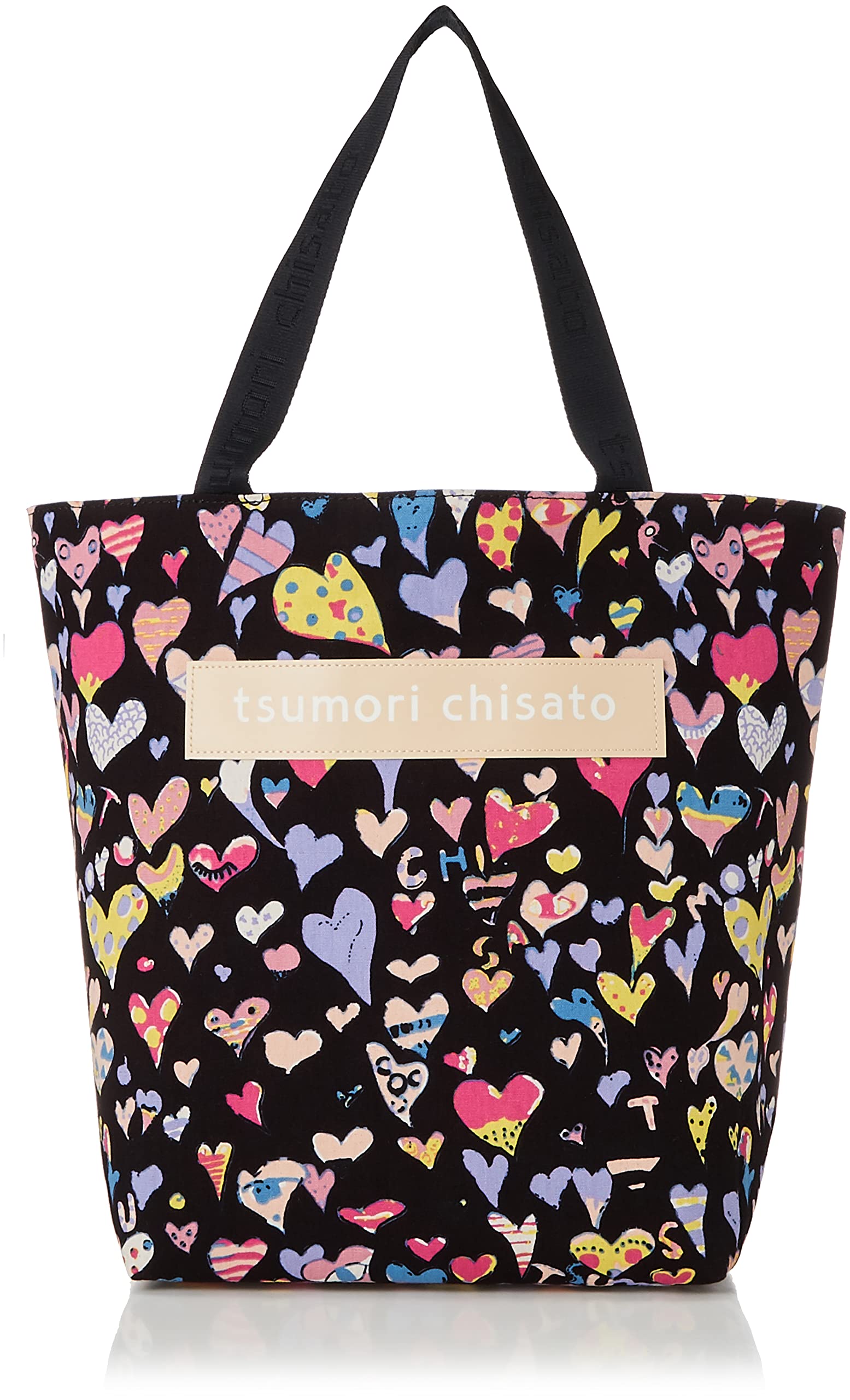 [TSUMORI CHISATO] Хлопковая сумка-тоут с сердцем, Женская, Один размер