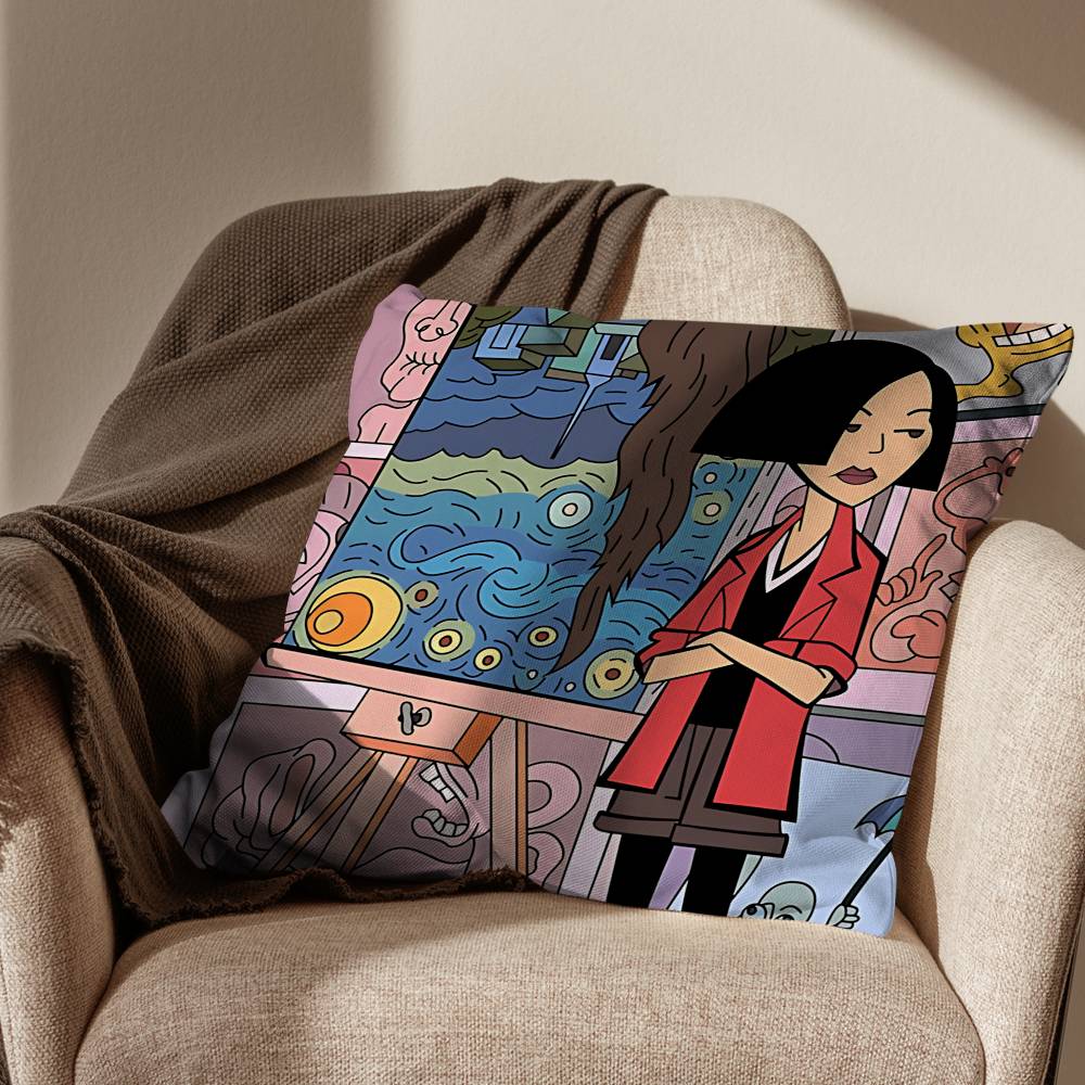 Humor Daria Morgendorffer Pillow Case Sofa Living Room Bedroom Headboard Backrest Cushion Square Cushion Nap Time