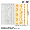 3PCS/SET DIY European Relief Cake Border Silicone Mold Frame Fondant Cake Decorating Tools Embossed Candy Chocolate Mould