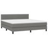 Exclusive House - Slatted Bed Base and Mattress and LED Dark Grey 180x200 Cm