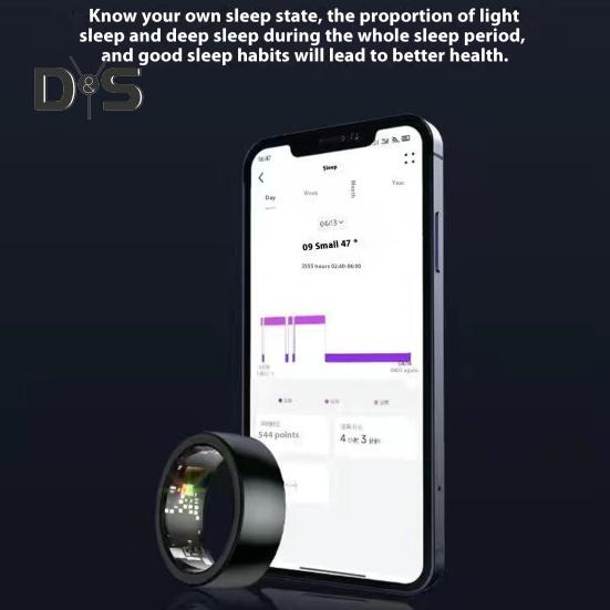 Smart Ring Fitness Tracker Ring with Motion Tracking IP68 Waterproof Bluetooth-compatible Sleep Monitor Health Tracker Ring