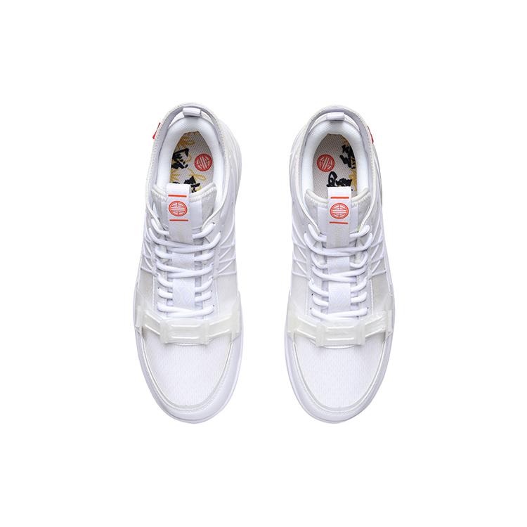 Li Ning CF Tracing Houcheng Smoke Cloud Slip Resistant, Abrasion Resistant, Lightweight Mid top Skateboard Shoes Men's AGCR167-1