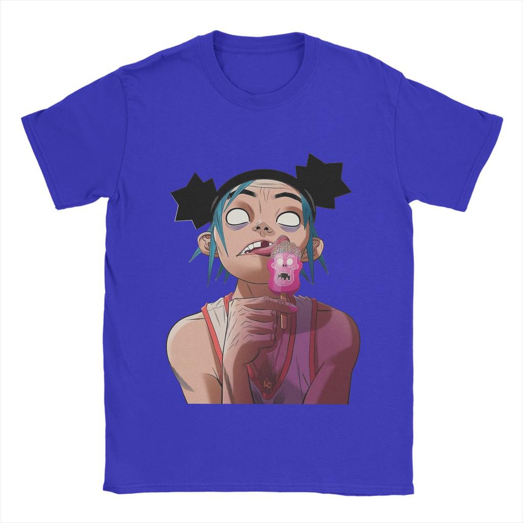 Gorillazs Punk Rock  T Shirt Men's  Cotton Humorous T-Shirt Round Neck  Tees Short Sleeve Clothing Gift Idea