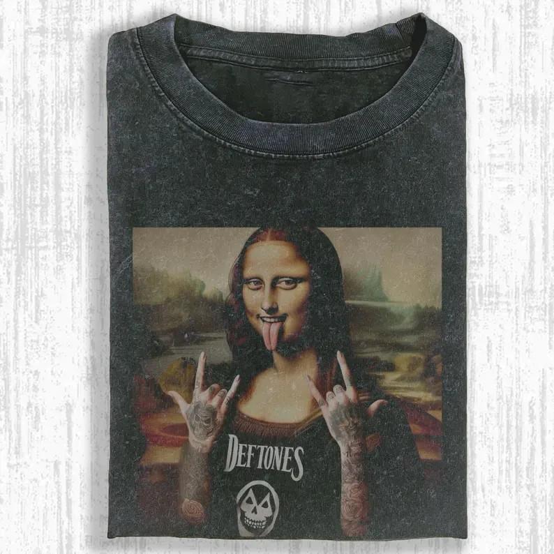 Tattooed Mona Lisa Deftones Shirt Vintage Graphic Tee for Rock Fans AN67703 Unisex T-Shirt S
