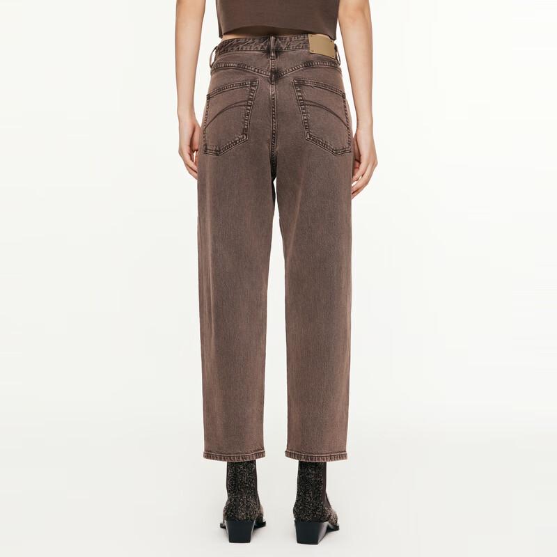 JNBY Women's 24 Fall Denim Tapered Cropped Pants