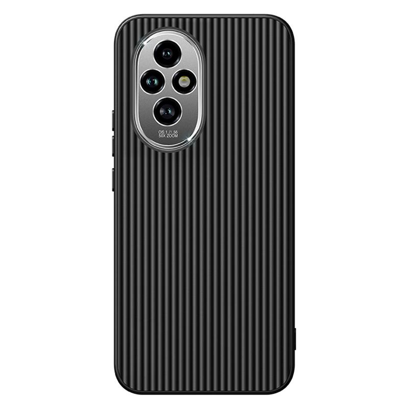 

For Honor 200 5G Case PC+TPU Shockproof Phone Cover with Metal Lens Frame Black