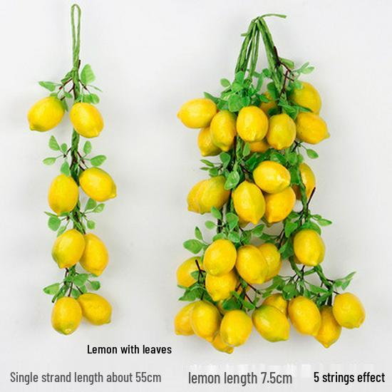 Farmhouse Restaurant Decor: Artificial Fruit Vine with Peaches, Apples, and Bananas.