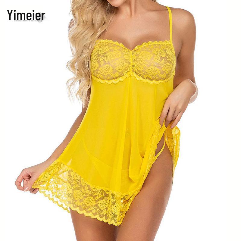 Nou Neglijeu Sexy din Dantelă cu Jartieră și Tul European și American