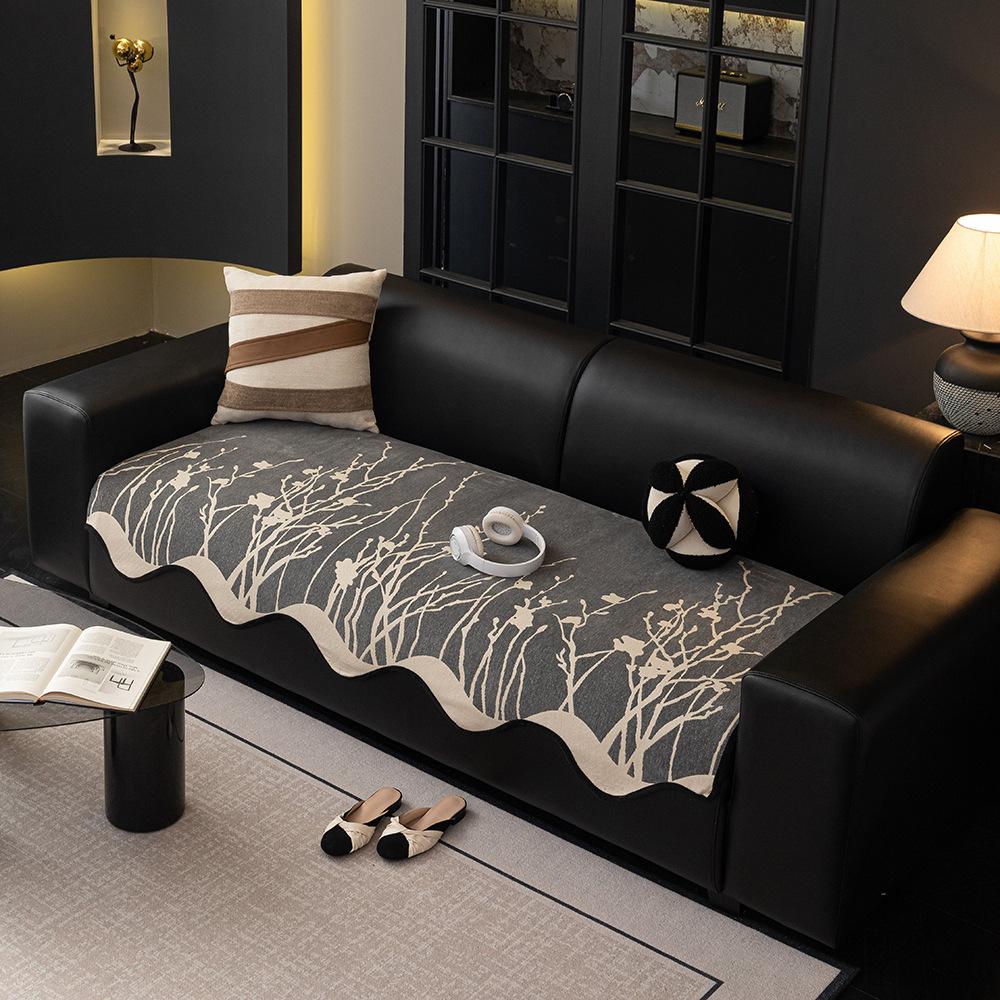 

Light Luxury Special-Shaped Sofa Cushion, Universal In All Seasons, High-Grade Non-Slip Chenier Irregular Sofa, Seat Cushion Cover, Backrest Towel 90*70cm