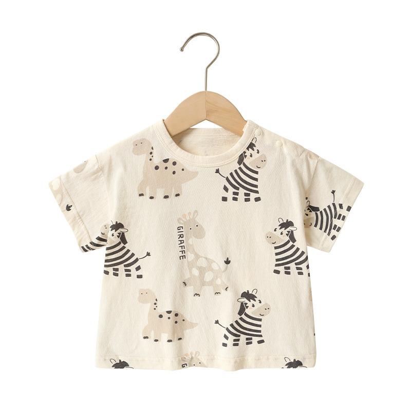 Baby Casual Cotton Short-sleeved T-shirt Summer Clothes for Boys and Girls Baby Children's Clothing Summer Tops