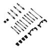 RC Car Upgrade Spare Kit Aluminum Alloy Shocks Absorber RC Car Pull Rod Kit for WPL C24 C14 C14K C24K RC Car Black