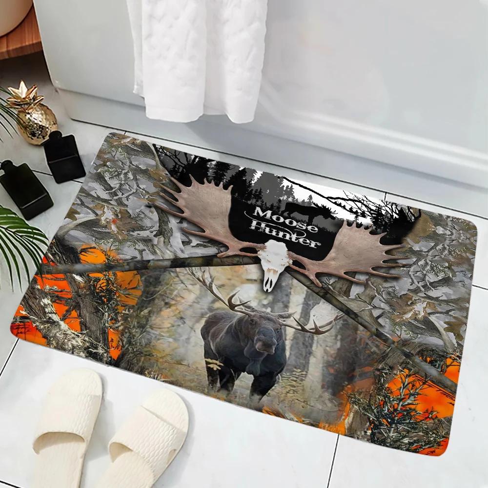 Animal Hunting Boar Carpet Decorate 3D Printed Doormat for Home Indoor Bedroom Toilet Kitchen Mats Rectangle Area Rugs Pig Duck
