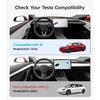 Wigoo 2025 Upgrade Tesla Model 3 Highland Accessories Rear Center Console Organizer [Partitioned Storage & Stable Tallation] Backseat Storage Box For