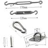 Qitong 5mm Stainless Steel Triangular Sunshade Sail & Awning Accessories Set