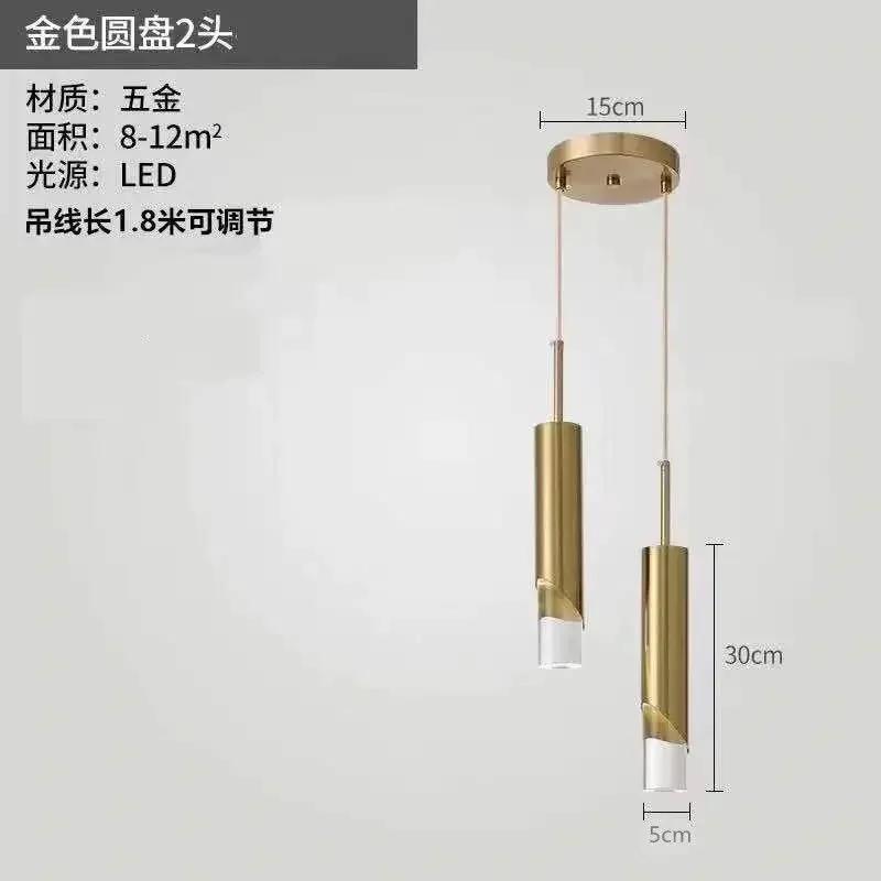LED Pendant Light Gold Black Dimmable Chandelier Dining LED Ceiling Hanging Lamps Home Room Decor Indoor Lighting 7W10W 90V~220V
