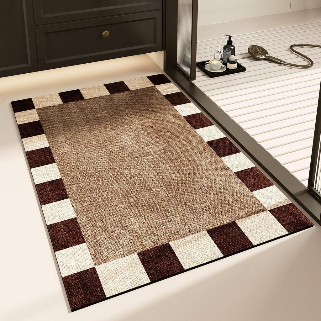 Diatom Mud Floor Mat Antique Water Absorption Quick Drying Bathroom Floor Mat Can Be Scrubbed Wear-Resistant Dirt-Resistant Non-Slip Pad Easy To Take