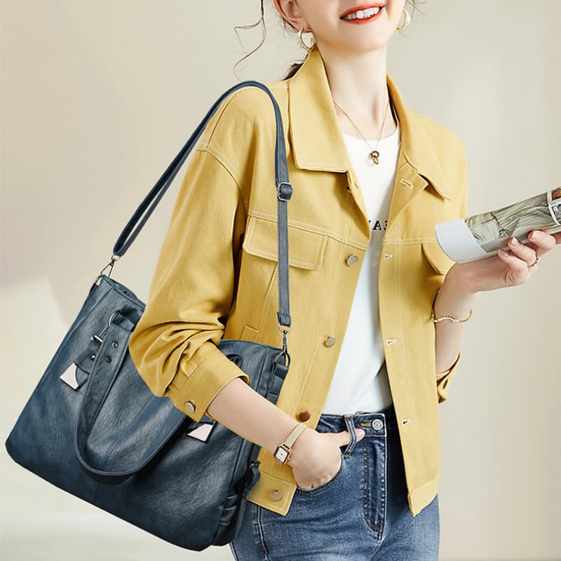 New Fashion Portable Tote Bag PU Shoulder Bag Messenger Bag