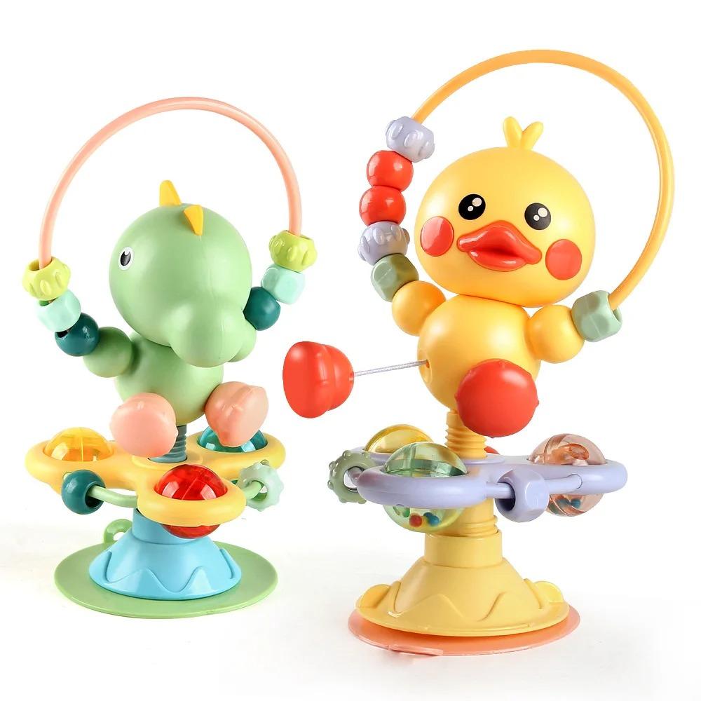 Cartoon Baby soothing ringing toy with fun sound effects nursery rhyme baby dining table suction cup puzzle early education toy