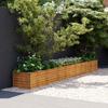 Raised Garden Bed 386x50x36 Cm Corten Steel