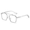 1Pc New Double Bridge Square Anti-Blue Light Glasses Women Men Vintage Transparent Computer Glasses Oversize Frame Eyeglasses