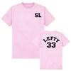 STELLA Lefty Varsity T-Shirt Kurzarm Baumwolle Sommer T-Shirt Unisex Streetwear Lässig Rundhals Lässige Mode Oberteile Grafikdruck
