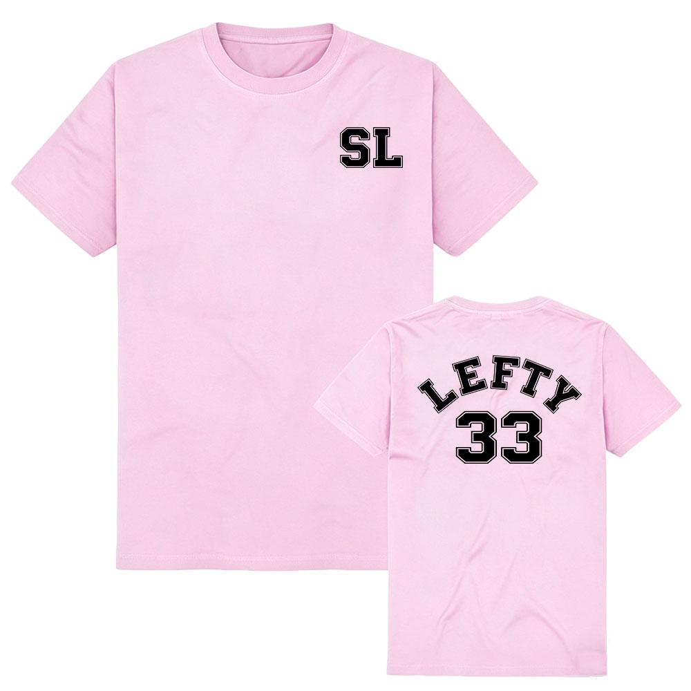 STELLA Lefty Varsity T-Shirt Kurzarm Baumwolle Sommer T-Shirt Unisex Streetwear Lässig Rundhals Lässige Mode Oberteile Grafikdruck