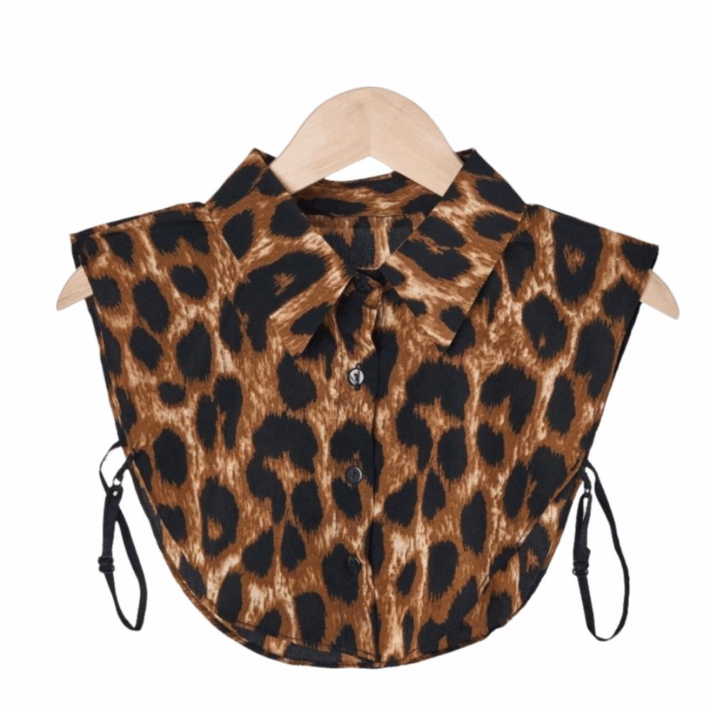 Lightweight Detachable Collar Leopard Print False Shirt Collar Faux Shirt Collar  Women Fashion Style 2