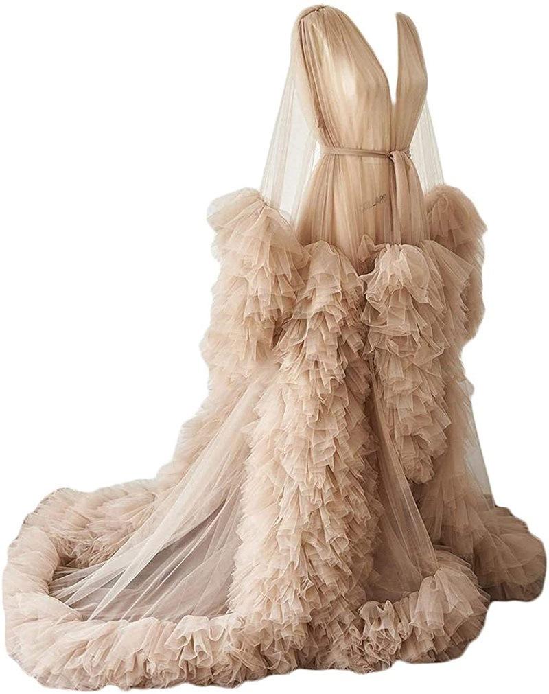 Vestido de noite decote em V malha fina vestido de maternidade saia longa roupa para foto em estúdio roupão matinal sexy mulher