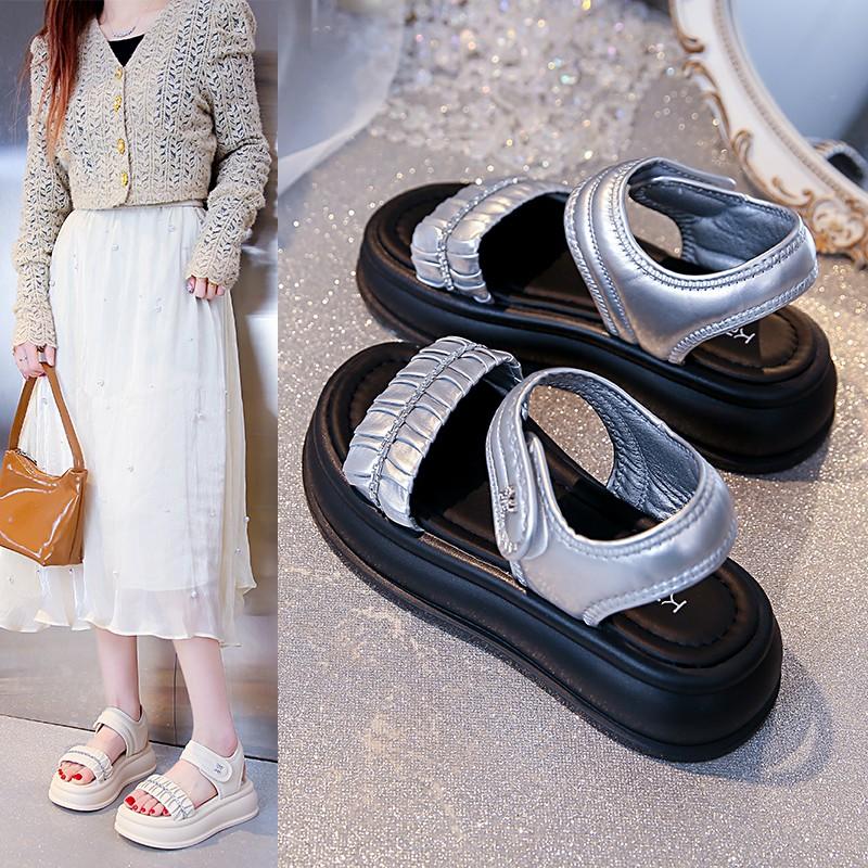 Female Shoes NEW Summer Luxury Women Sandals Thick Sole Cake Shoes with Elevated Slope Heels Roman Shoes Woman Sneakers