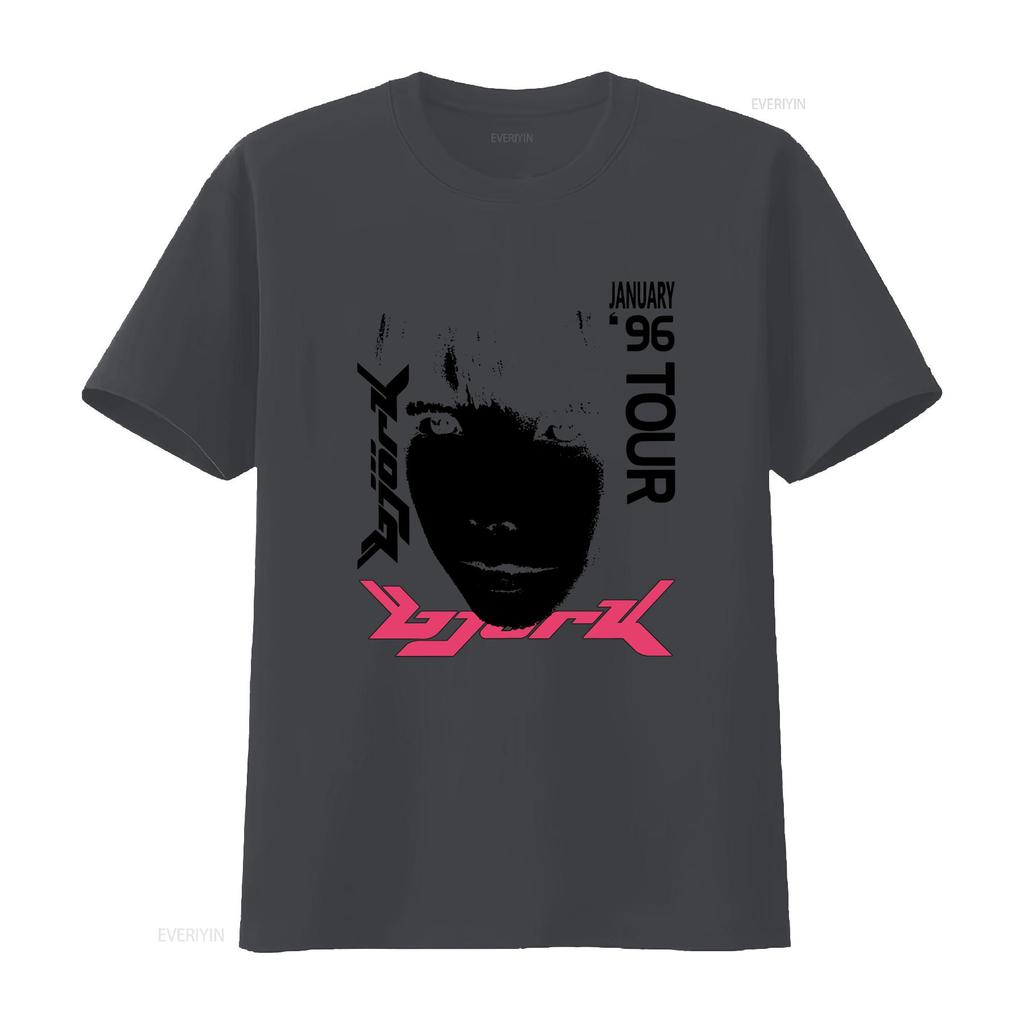 VRare KA a Bjork 1996 Japan Tour T-Shirt best aa Neu vintage Gewaschen Leicht Streetwear Atmungsaktiv Designer-Kleidung Weich