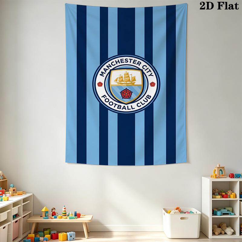 Manchester City Football Club Crest Bedding 1 Duvet Cover 2 Pillowcase Without Core Soft And Comfortable Christmas Birthday Gift Bedding Set