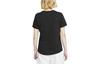 Nike T Shirts Women's Black Crew Neck Moderate Straight Fit DX7903-010
