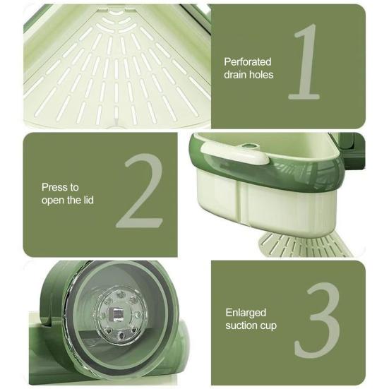 Sink Strainer Basket Food Waste Collector Easy to Install Push-Type Automatic Dump Kitchen Hanging Sink Drain Basket