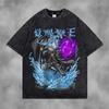 Japanischer Anime Die Zeit, als ich als Schleim wiedergeboren wurde Rimuru Tempest T-Shirt Niedlicher Schleim & Coole menschliche Form Grafik-T-Shirts Baumwolle