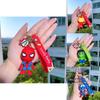 Klíčenka s příslušenstvím pro superhrdiny Spiderman Hulk Iron Man Kroužek na klíče Roztomilá dekorace do auta Dárek
