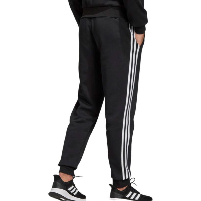 Adidas E 3S T Pnt FL Retro Sports Side 3 Pack Patterned Fleece Knitted Sweatpants Men's Black DQ3095