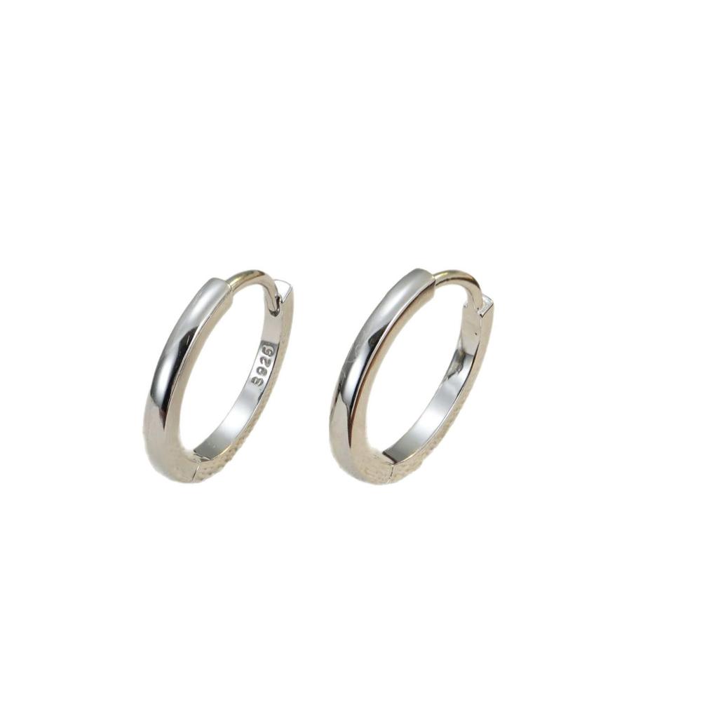 925 Sterling Silber Luxus Schlichte Creolen Ohrringe - Damen Leichte, Hochwertige Ohr Manschetten und Creolen