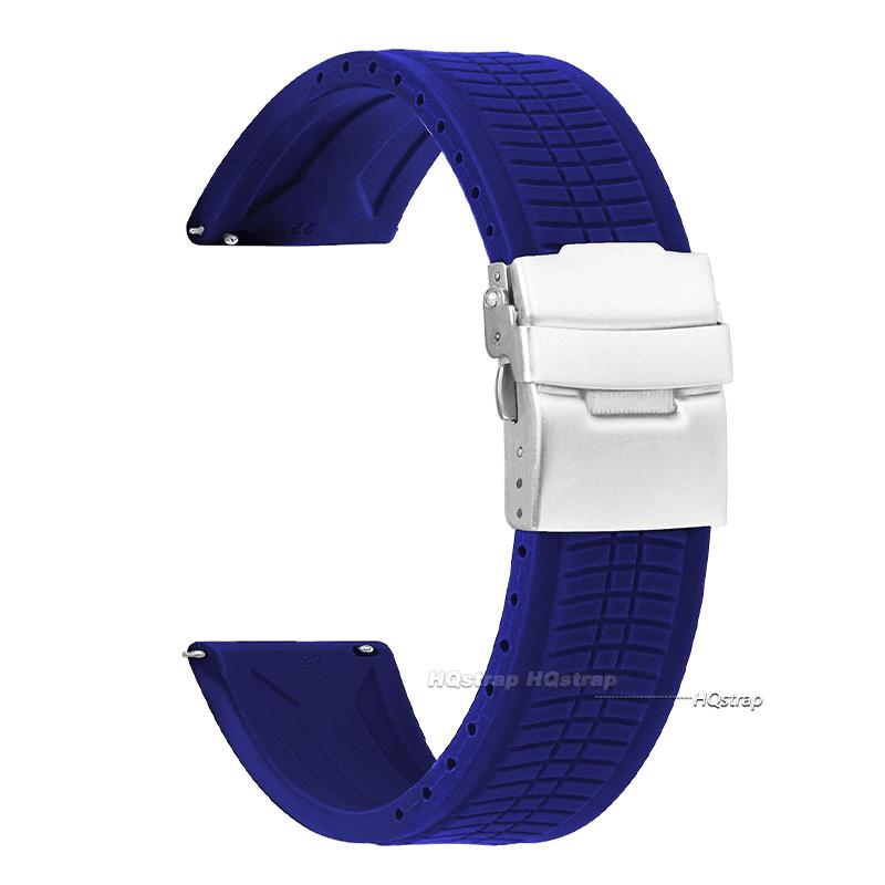 20mm 22mm 24mm Universal Soft Silicone Rubber Strap for Seiko Men Waterproof Watch Band Quick Release Bracelet for Rolex Bands