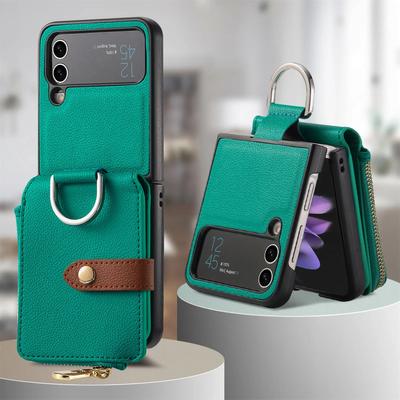 Drop Protection Wallet Bag Case for Samsung Galaxy Z Flip 5 4 3 Flip5 Flip3 Flip4 Flip 2 5G Flip2 Card Holder Leather Coque