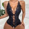 European & American Lace Hollow Out Shaping Bodysuit - New Sexy Lingerie Set for Women