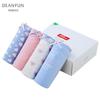 Deanfun Women's Printed Mid-Waist Cotton Briefs 4-Pack