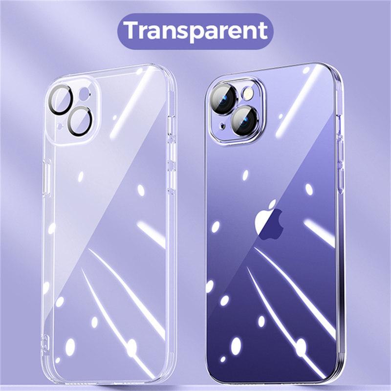 

Квадратный прозрачный чехол с покрытием для iPhone 16 15 14 13 12 11 Pro Max Plus X XR XS SE 2022 7 8 защитный мягкий силиконовый чехол для объектива iPhone 14 Pro прозрачный