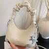 Folded Dumpling Handbag, Shoulder Bag with Strap, High-end Appearance, Stylish Chain, Commuter Crossbody Bag