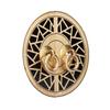 Chinese Antique Cabinet Handle Brass Circular Plaid Bookcase Knob for Wardrobe Door Window