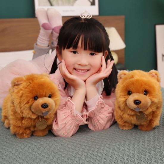 Simulation Dog Plush Toy Fully Filled Cozy Touch Soft Cute Animal Doll