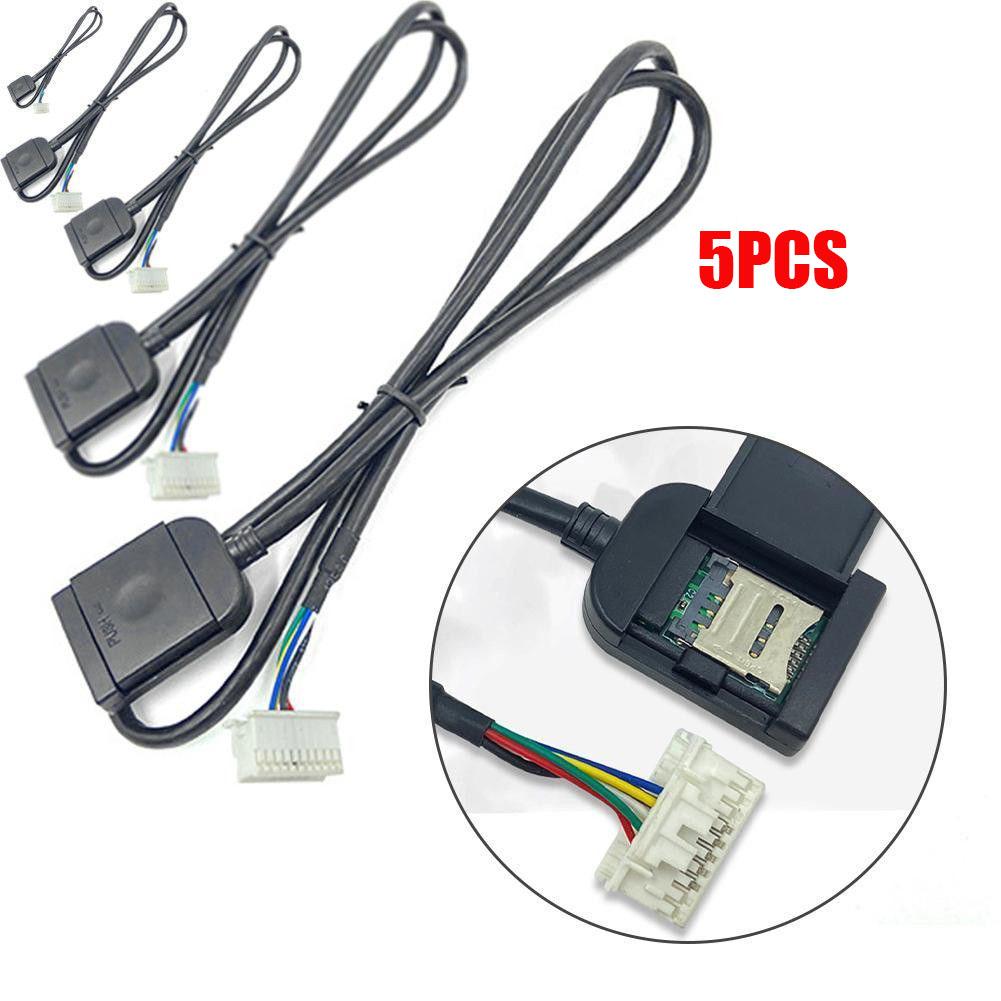 1-5Pcs Sim Card Slot Adapter For Android Multimedia With 20pin Cable Car Accessories Replacement Part For Stereo Radio Head Unit