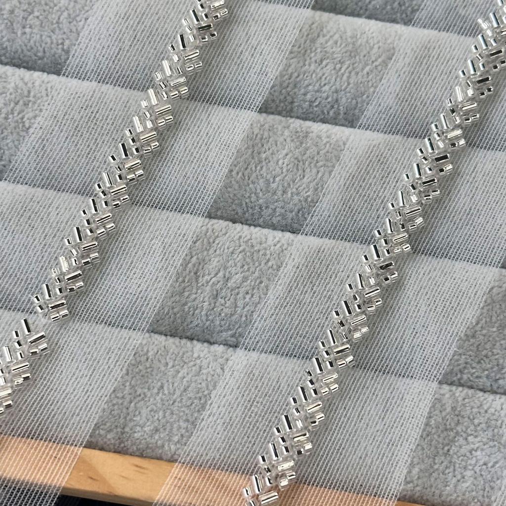 Mesh Machine Embroidered Herringbone Rice Beads Handmade Diy Jewelry Barcode Clothing Accessories Hair Accessories Collar Decoration Bead Lace