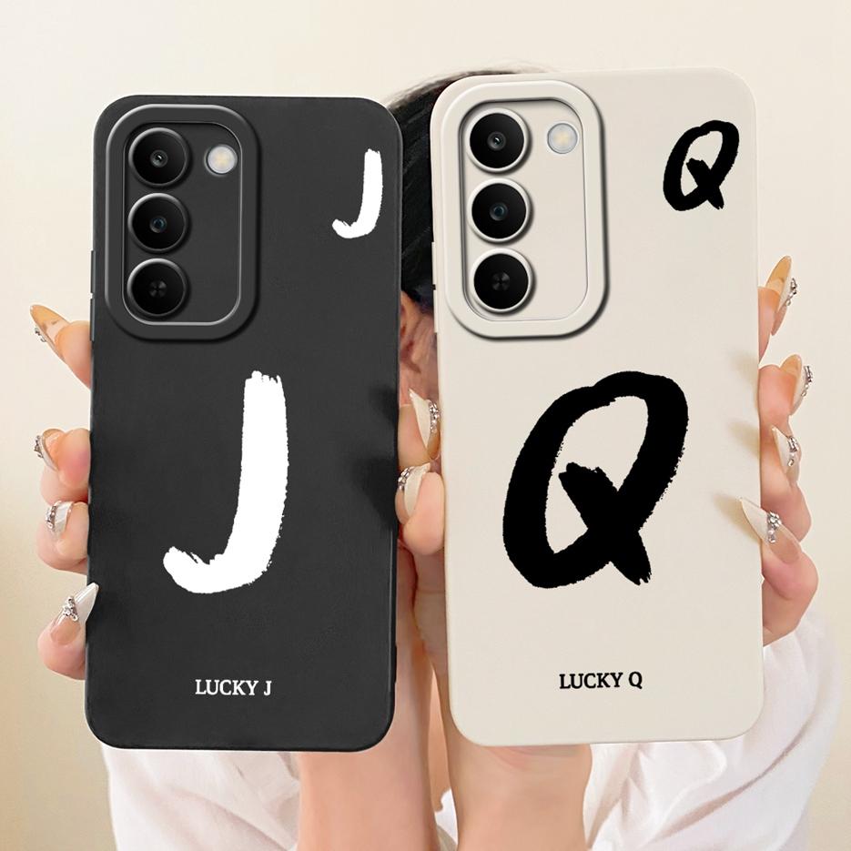Für Realme P4 Lite 5G Hülle RMX5261 Niedliche Glücksbuchstaben Abdeckung Weiche Silikon Handyhülle Für Realme C83 C 83 RealmeC83 5G Funda Taschen